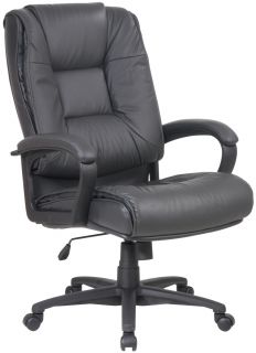   High Back Executive Manager Grey Leather Office Desk Chair