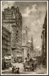 1910 New York City Street Scene from C Cooper Painting