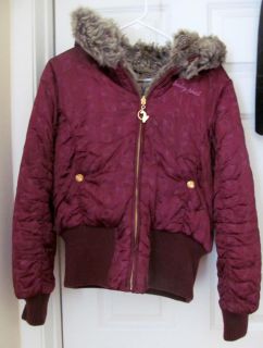 Baby Phat Reversible Jacket Coat Womens Juniors Size Medium Large Look 