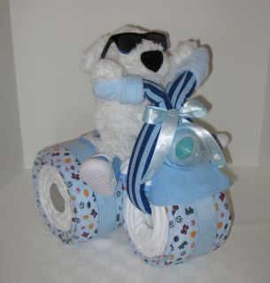    CAKE TRICYCLE TRIKE MOTORCYCLE BABY SHOWER GIFT SPORTS CENTERPIECE