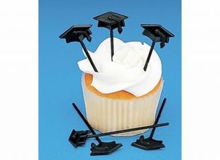   2013 Graduation Party Mortarboard Cap Baking Cups Cup Cake Pick