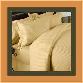   Gold GOOSE Down Comforter 8PC Queen Bed in Bag Model EB76416