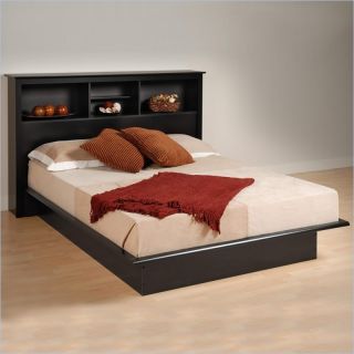 Prepac Black Sonoma Double Full Bookcase Platform Bed