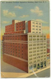 High Point Southern Furniture Expo Building Postcard North Carolina 