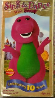 SING & DANCE with BARNEY Never seen on TV 56 Min VHS Video 1998