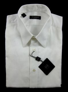 New IKE BEHAR Evening White Cotton French Cuff Tuxedo Shirt 15 5 x 33 
