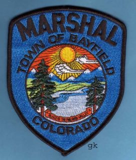 bayfield colorado marshal patch unused 5 top to bottom shipping 