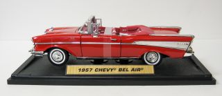 1957 Chevrolet Bel Air Diecast Model Car   Red 118 Scale Motormax