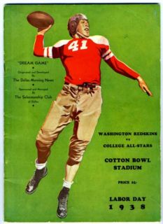1938 Washington Redskins College All Stars Sammy Baugh