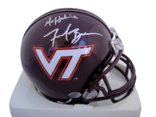 Frank Beamer Signed Virginia Tech Mini Helmet Global