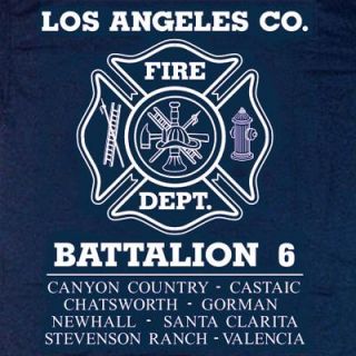 Los Angeles County Fire Dept Battalion 6 T Shirt M