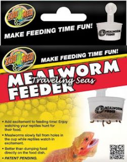 Zoo Med Hanging Reptile Mealworm Feeder Lizard Bearded Dragon