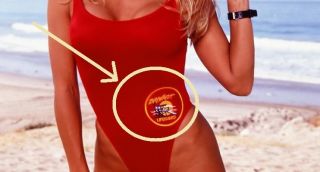   HALLOWEEN COSTUME PARTY PROP PATCH Baywatch Lifeguard Swimsuit LOGO