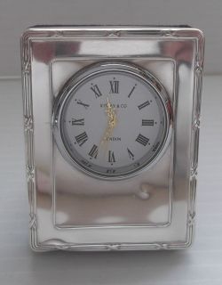   Solid Sterling Silver Bedside Travel Clock Kitney Co London