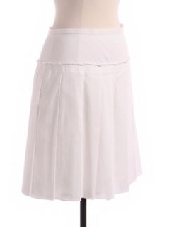 white pleated skirt by bcbgmaxazria size 4 white a line full price $ 