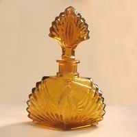   deco perfume amber bottle with matching stopper art deco amber powder