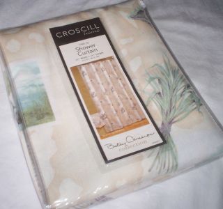 New Croscill Vintage Beach Memories Fabric Shower Curtain 70x75 