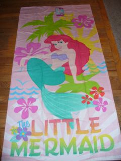 New Disney Little Mermaid Ariel Beach Bath Towel Plush