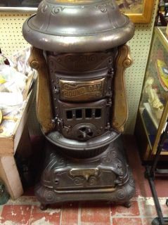   Oak Cast Iron Parlor Wood Stove Made by P D Beckwith Dowagic MI