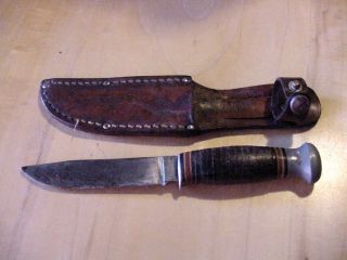 HUNTING SURVIVAL WWII COMBAT FIGHTING KNIFE RH PAL 51 ORIGINAL LEATHER 