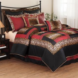 Bed in A Bag Bedding Comforter 8 Pcs Gold Tiger Cheetah