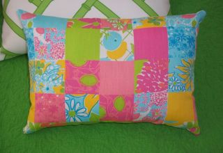 New Pillow MW Lilly Pulitzer Rainbow Patch Fabric