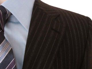 Benjamin Stripe Flannel Suit 46R Zegna Tie Sale