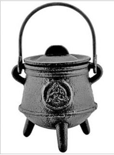 Triquetra Cast Iron Cauldron Wiccan Pagan Altar Witchcraft
