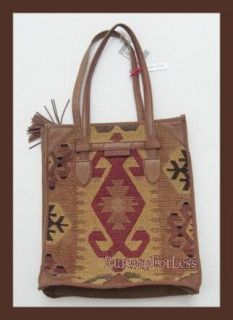 New Isabella Fiore Beatrice Tapestry Leather Trim Tote Shoulder Bag 