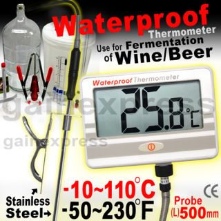 Professional Thermometer Probe 500mm Beer Wine Brewing