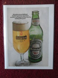   Heineken Beer from Holland Americas Number One Imported Beer