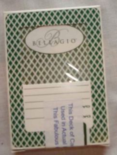 BELLAGIO CASINO LAS VEGAS BEE PLAYING CARDS CASINO USED & SEALED