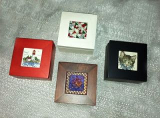 Sudberry House Miniature Wood Box Needlepoint Cross Stitch 4 Color 