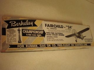 Berkeley Fairchild Control Line Model Airplane Kit