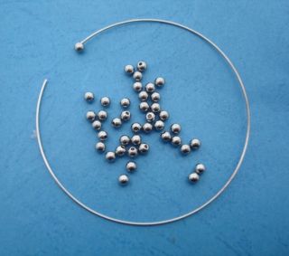 50 Stainless Steel Memory Wire End Caps 3mm 1 5mm Half Drilled Hole 