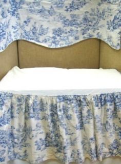 Country Curtain Blue Toile Lenoxdale Bedskirt Valance