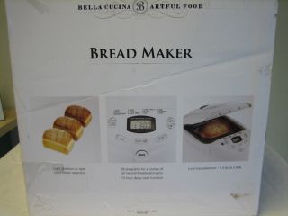 Bella Cucina Bread Maker Machine Programmable 13462 New