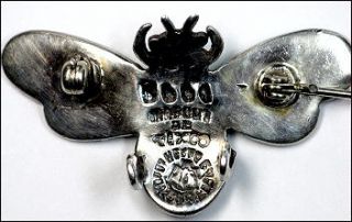 Margot de Taxco Mexican Sterling Silver Enamel Bee Pin