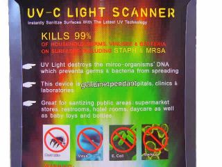 Portable UVC Pocket Sanitizer Wand UV C Light KILLS Germs +Free Anti 