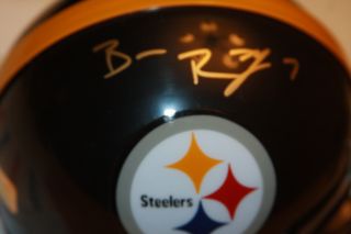 Ben Roethlisberger Autographed Pittsburgh Steelers Mini Helmet GA 