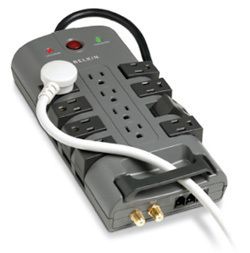 Surge Protector Power Strip Belkin Pivot Plug 12 Outlets 8ft Cord New 