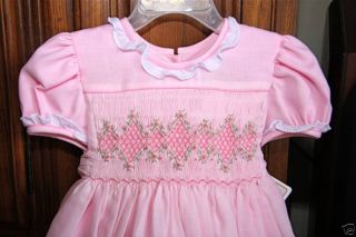 WillBeth Girl Gorgeous Smocked Pink Dress 2T 3T