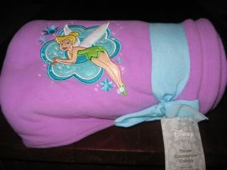 NEW DISNEY TINKERBELL SUPER SOFT THROW RUG BED COUCH BLANKET 50X 60