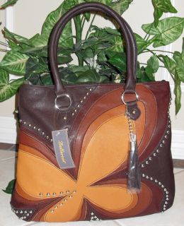 New Quality Bellerose Big Floral Tote Style Bag   Multi Brown