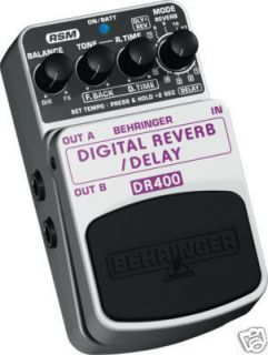 Behringer DR400 Digital Reverb Delay Effects Pedal 4033653052801 