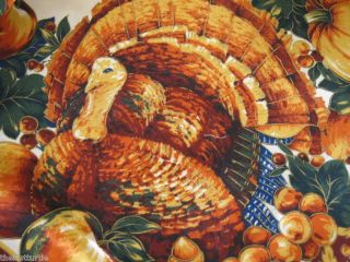 Harvest Splendor ✰ Thanksgiving Turkey Tablecloth NIP