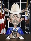   GEORGE W BUSH YOU BEEN CUBED ORIGINAL PAINTING ART ANTHONY FALBO