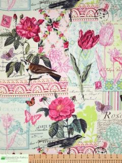 Michael Miller French Journal Belle Rose Cotton Fabric