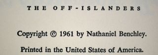 Vintage 1961 The Off Islanders by Nathaniel Benchley Thumbnail Image