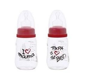 Bibi Narrow Neck Papa Mama Bottle 125ml BPA Free